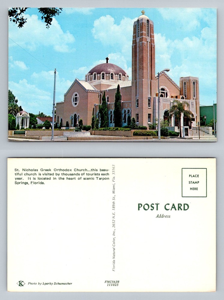 Tarpon Springs, FL-Florida, St Nicholas Greek Orthodox Church Vintage Postcard