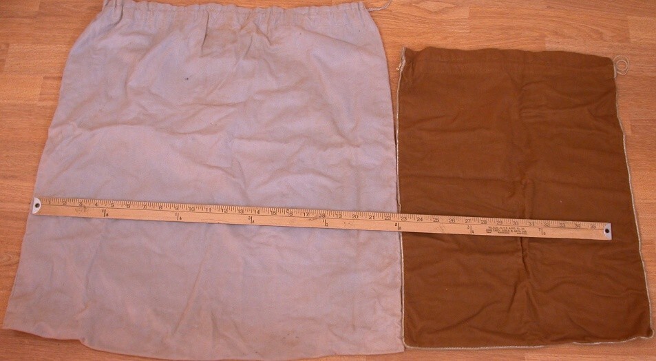 2 Vintage Cloth Flatware Silverware Storage Anti Tarnish Drawstring Bags