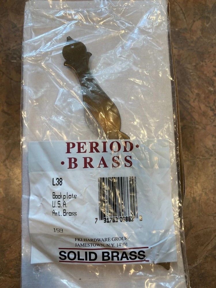 Period Brass L38 Backplate 6-3/8