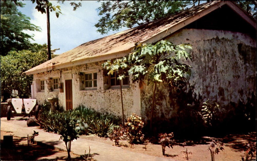 Agana Museum ~ Guam ~ 1970s vintage postcard