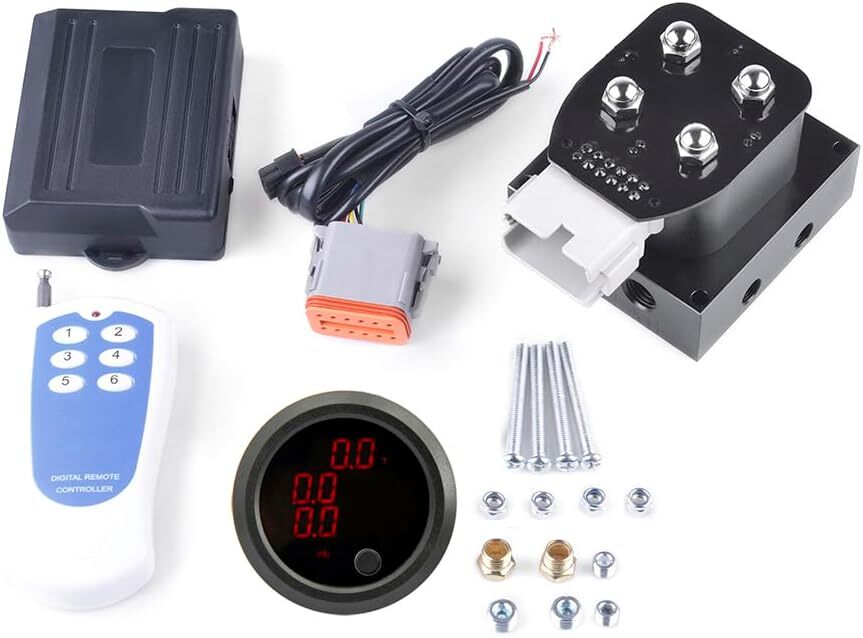 12V 4-Way Air Ride Solenoid Valve Manifold with Wireless Remote