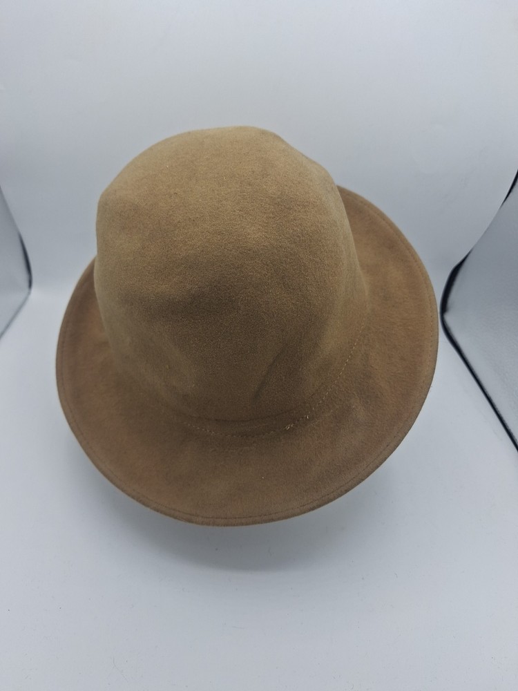 Vintage Beige 100% Wool Women's Hat Size 22/23 In Hand Made