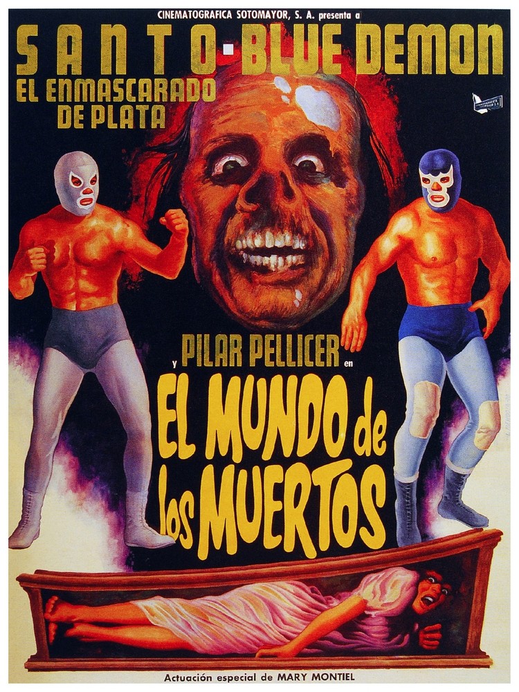 5464.Decoration Poster.Room design.Santo Blue Demon.el mondo de los muertos