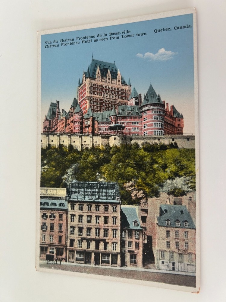 Vue du Chateau Frontenac de la Basse ville Quebec Canada Hotel from Lower Town