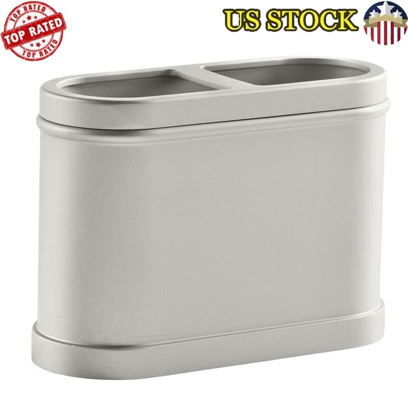 Metal Toothbrush Holder Stylish Bathroom Organizer Durable Slots Chic Design New