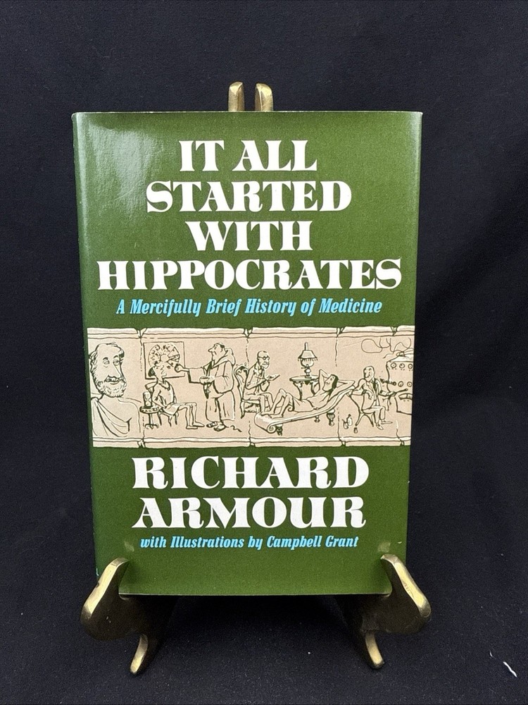 It All Started With Hippocrates by Richard Armour 1966 1st Edition Hardcover DJ