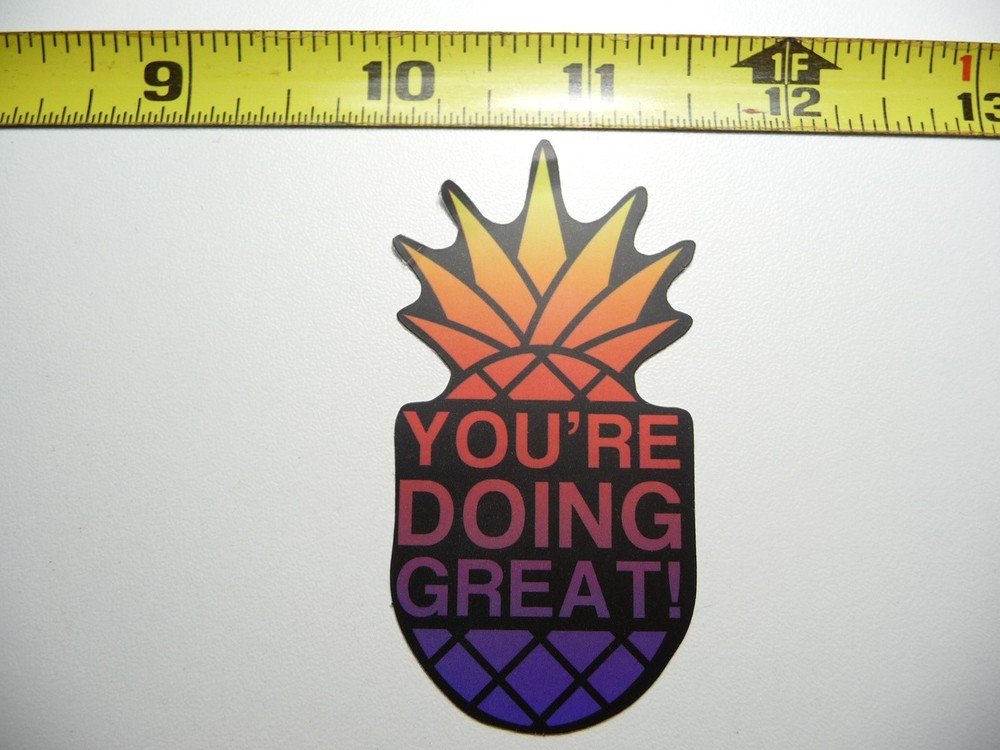 YOU'RE DOING GREAT PINEAPPLE DECAL STICKER MOTIVATIONAL POSITIVE ATTITUDE