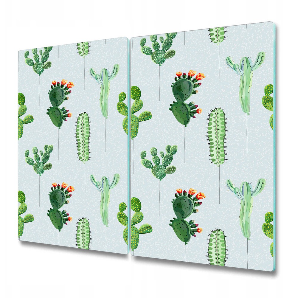 Glass Surface Protector Worktop Saver Balloon Cacti Leaves Watercolour 2x30x52