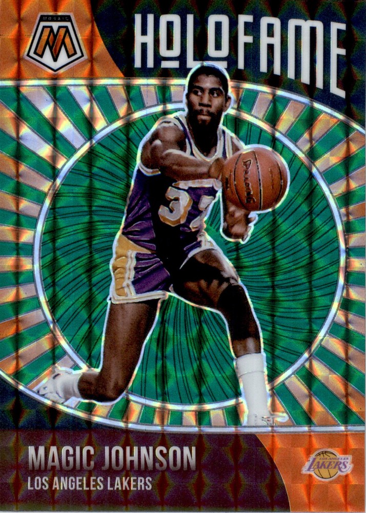 Magic Johnson - 2020-21 Panini Mosaic - #11 - HoloFame Mosaic Green Basketball