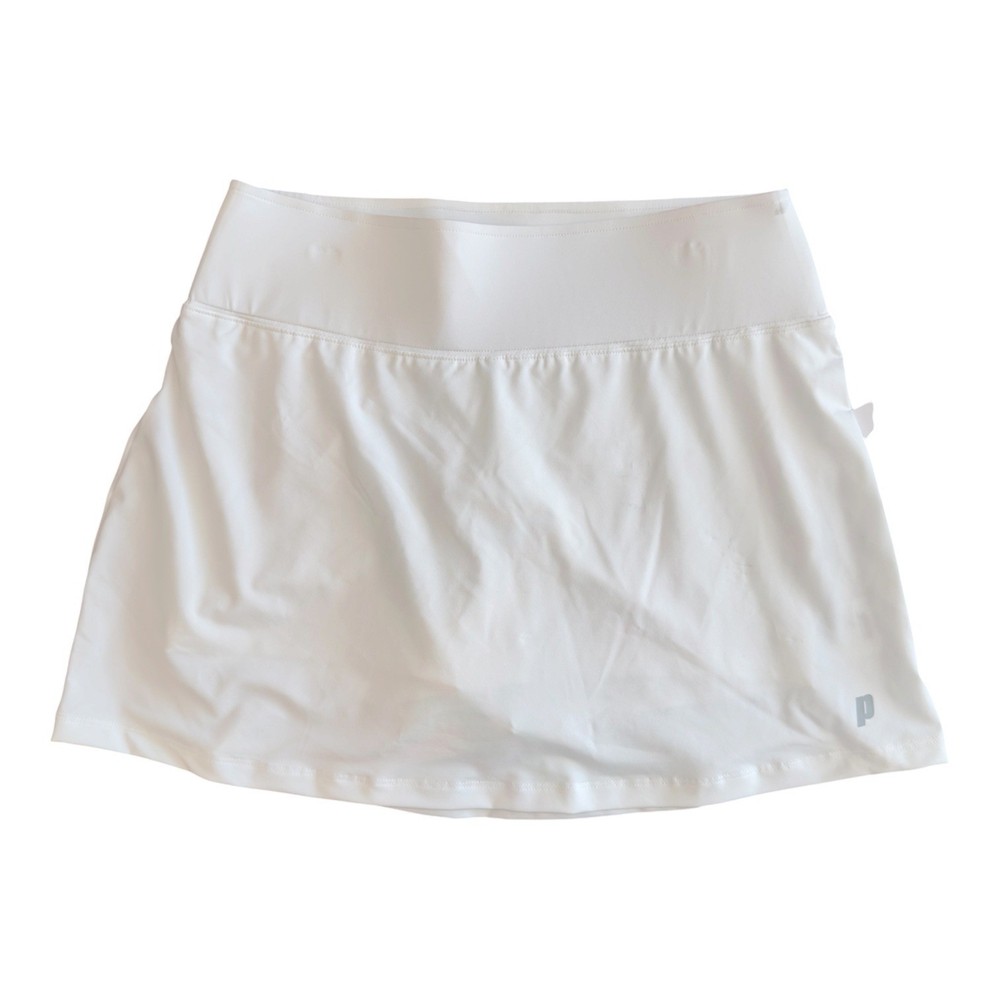 Prince Women Match Knit Skort White Tennis Skirt WPT17200 Size Small NWT