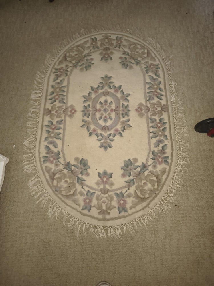 4 foot by 2 1/2 foot Chinese Art Deco Oriental Rug - Hand Made - 100% Wool