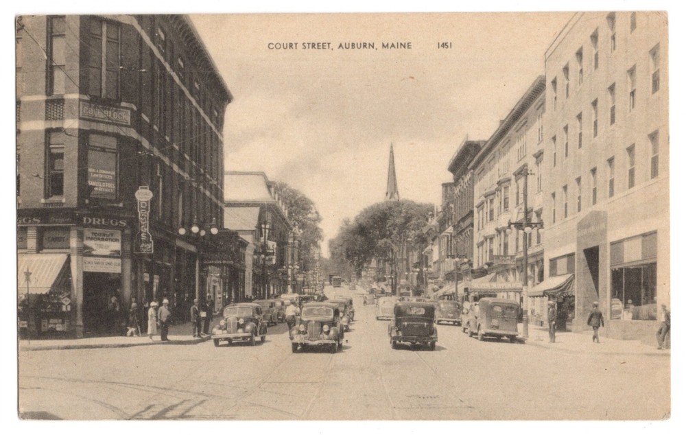 Court Street Old Cars Drug Store in Auburn ME OLD