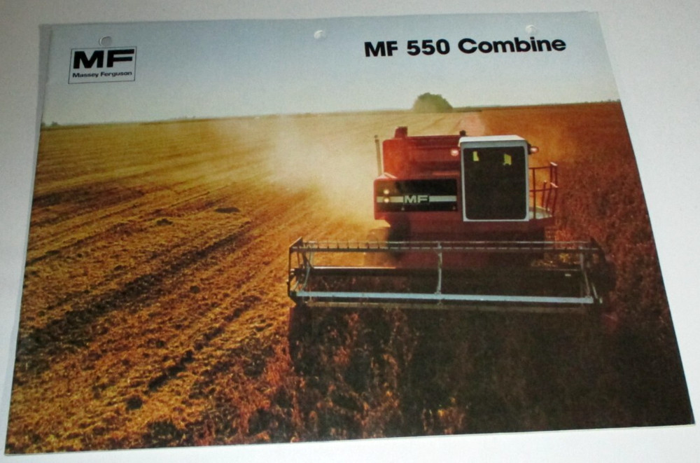 Massey Ferguson MF 550 Combine Sales Brochure Literature Advertising Ad 1979