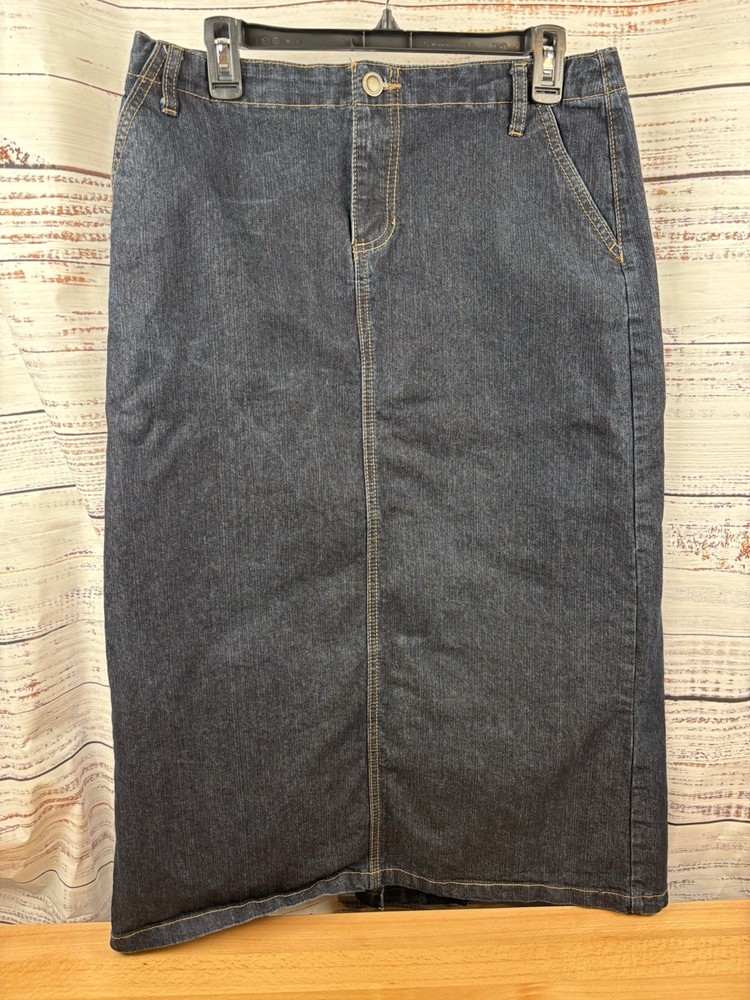 Christopher & Banks Women’s Denim Skirt Size 10 Long Modest Pentecostal