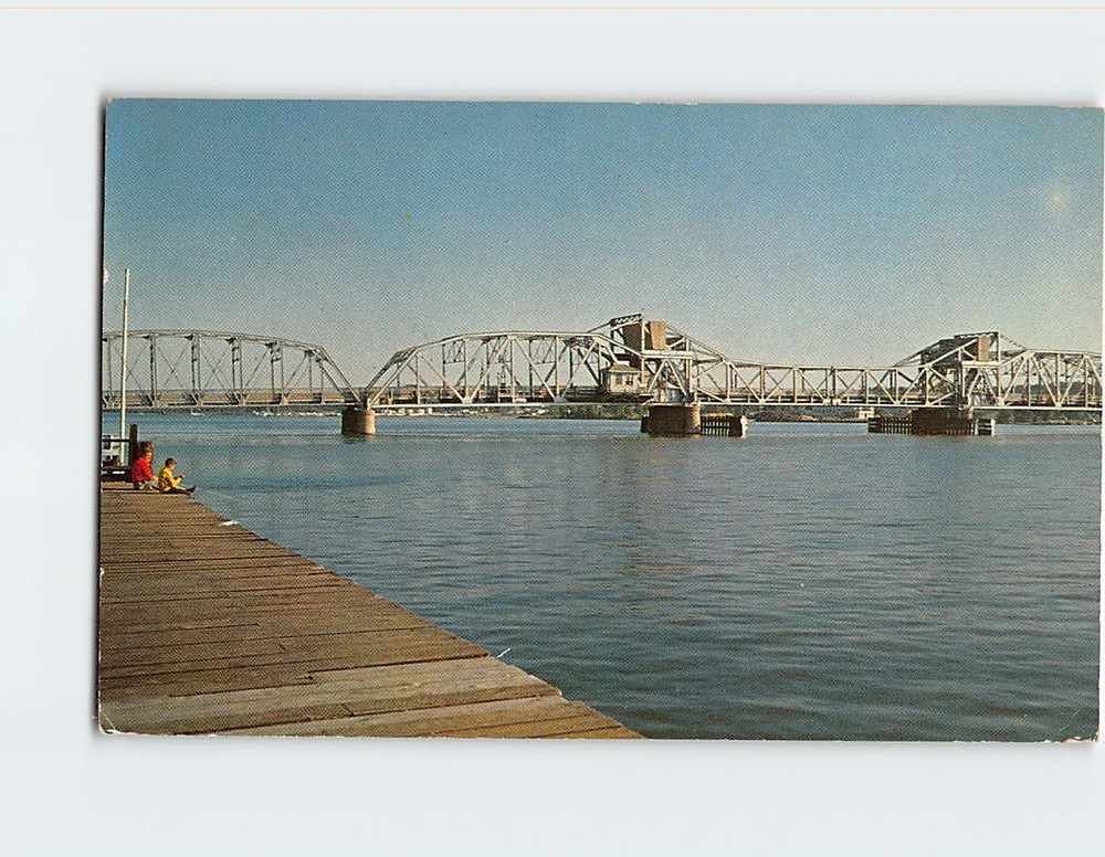 Postcard Bridge Crossing Channel Sturgeon Bay Wisconsin USA
