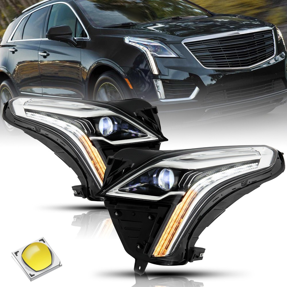 FULL LED Headlight W/Leveling For 2017-2024 Cadillac XT5 W/ LED DRL