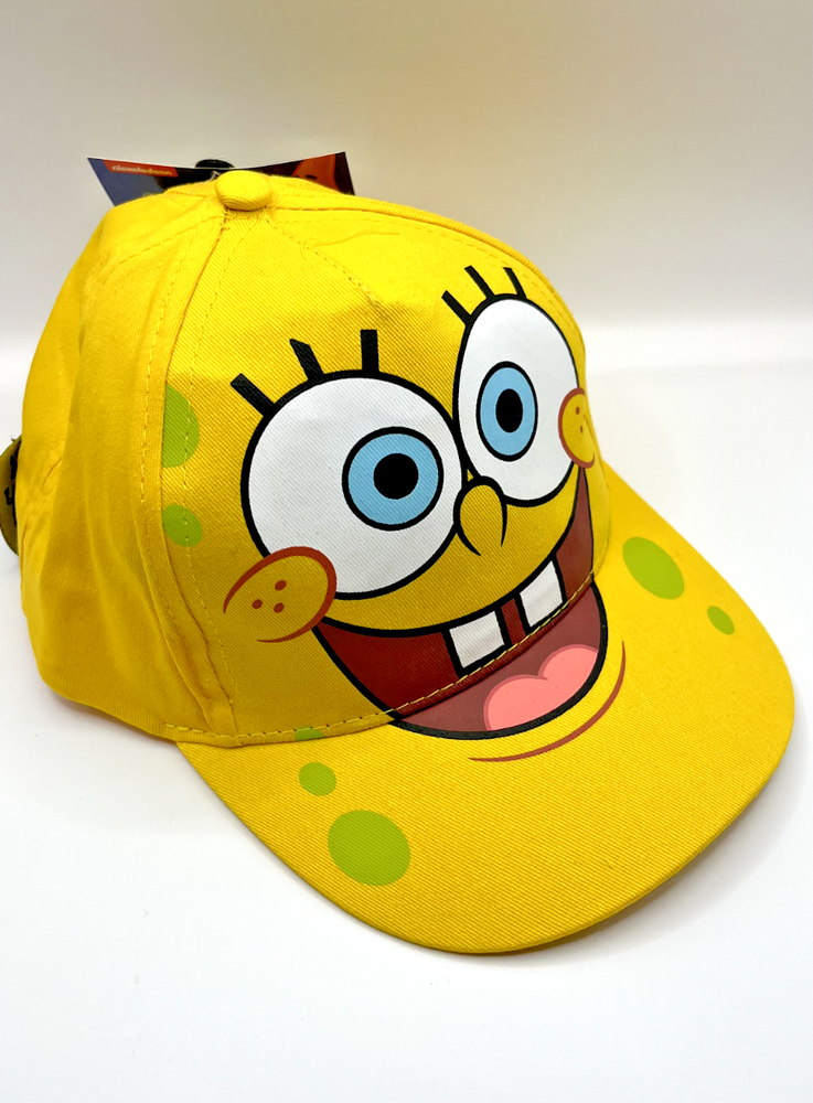 Spongebob Squarepants Fitted Cap One Size Nickelodeon Yellow Hat Funny Face Kids