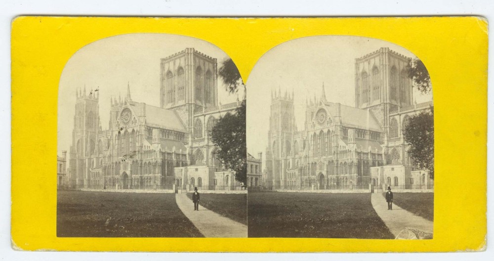 G2301~ ENGLAND – York Minster c.1860s Stereoview – WR Sedgfield