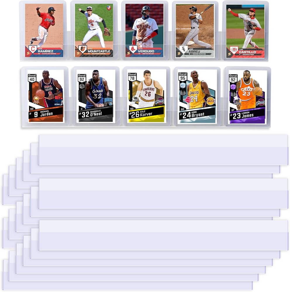 20-Pack PET Baseball Card Display Case - Hold Up to 120 20-Pack, Transparent