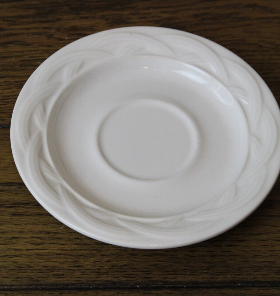 Pfaltzgraff Acadia White Saucer Plate Vintage Discontinued USA Made Dinnerware-image