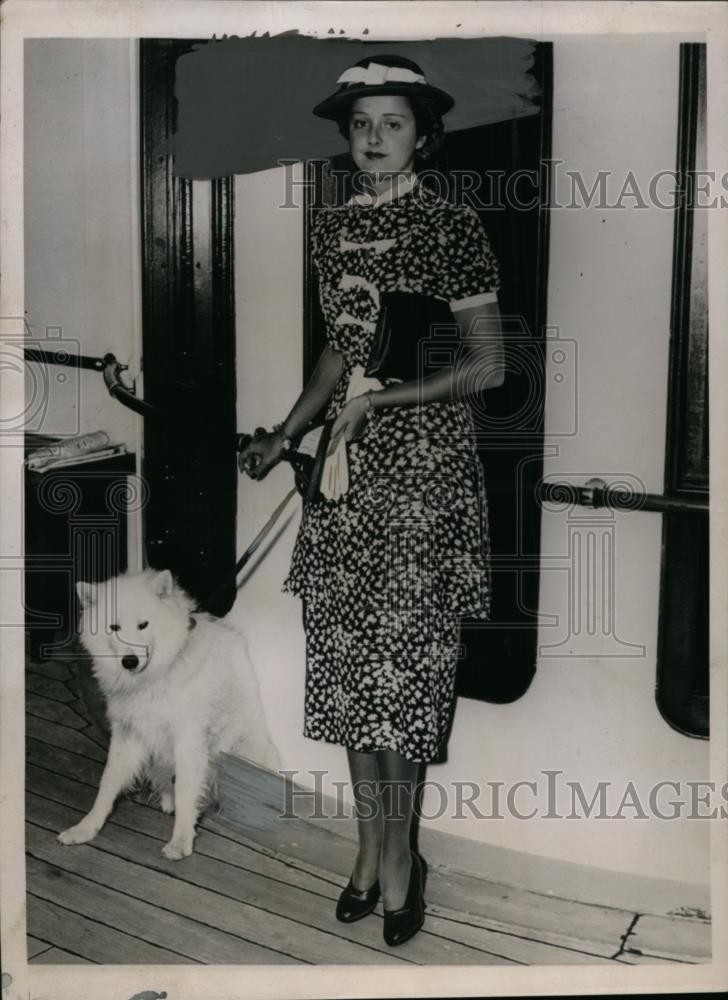 1936 Press Photo Marion Snowden former Princess Rospigliosi returns to NYC