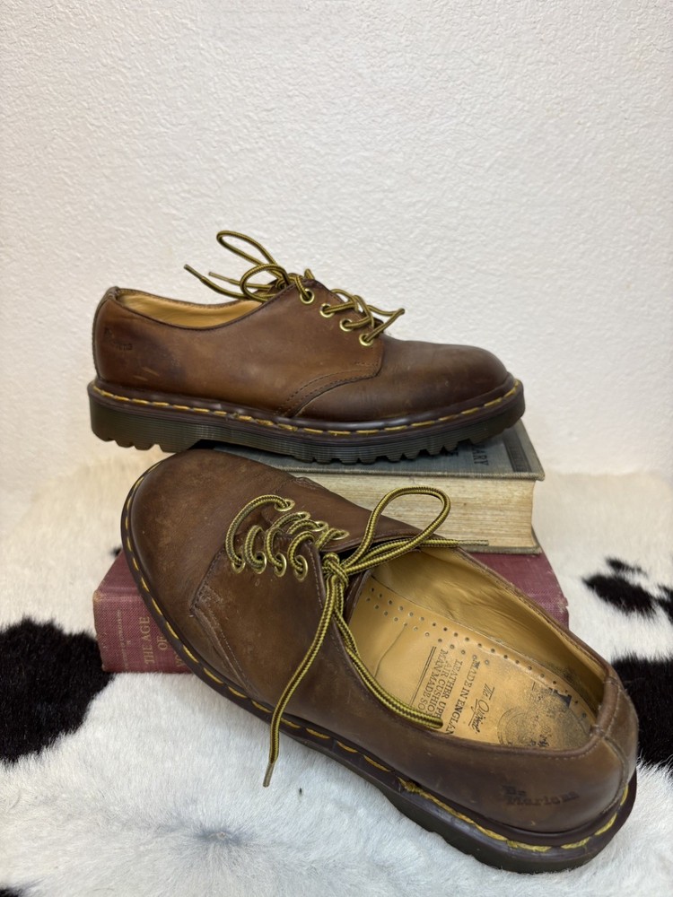 Vtg 90s Doc Martens 1561/59 Oxford Shoes Brown Leather England women’s Size 6