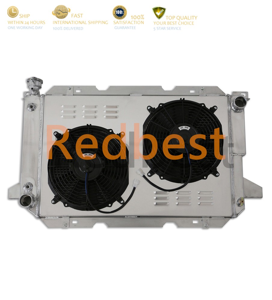 Alu 3Row Radiator+shroud Fan For 83-97 Ford F150 250 350 Bronco 5.0 5.8l 7.5l V8