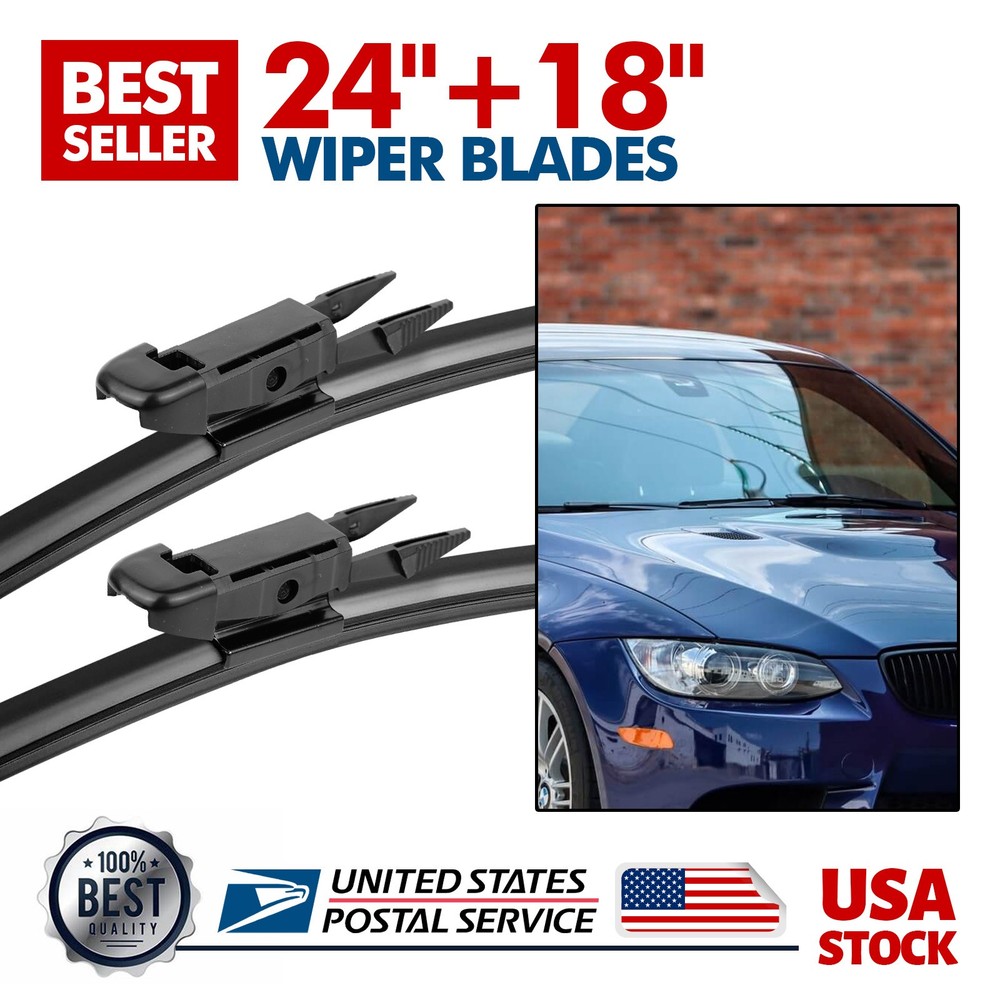 Front Windshield Wiper Blades For BMW 428i 2014-2016 Pair 24