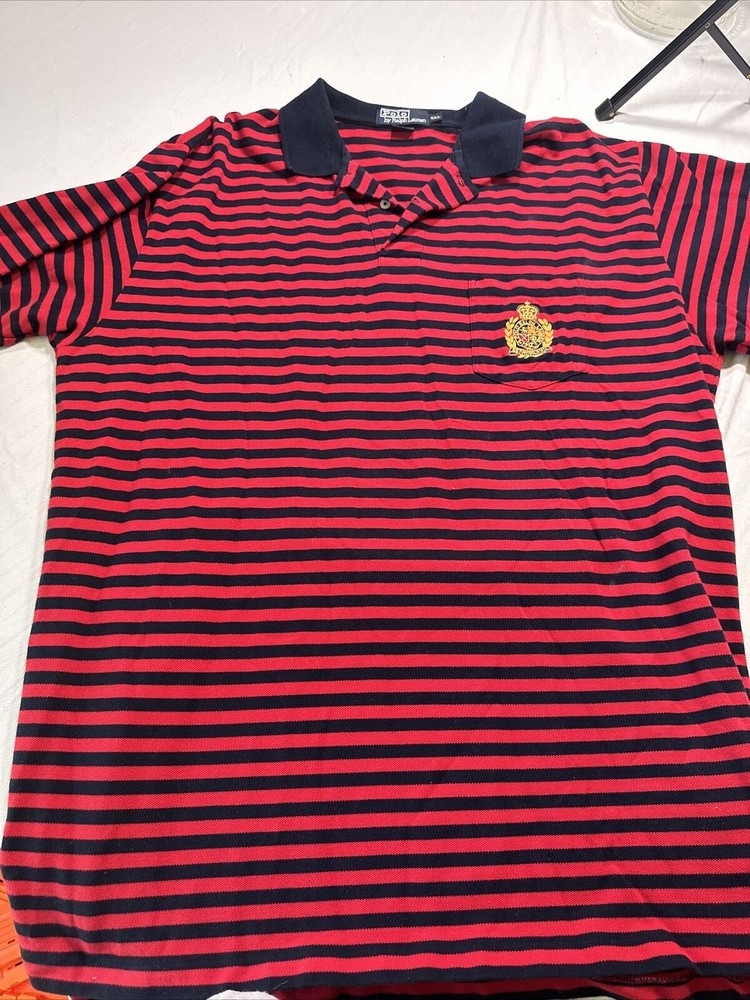 Polo Ralph Lauren Red/Navy Short Sleeve Polo Shirt Size XXL