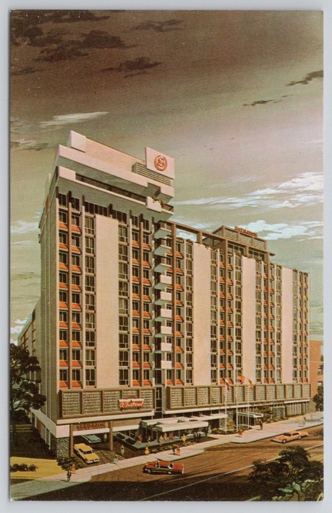 Sheraton Silver Spring Motor Inn Maryland Vintage Postcard MD 1960s Cars