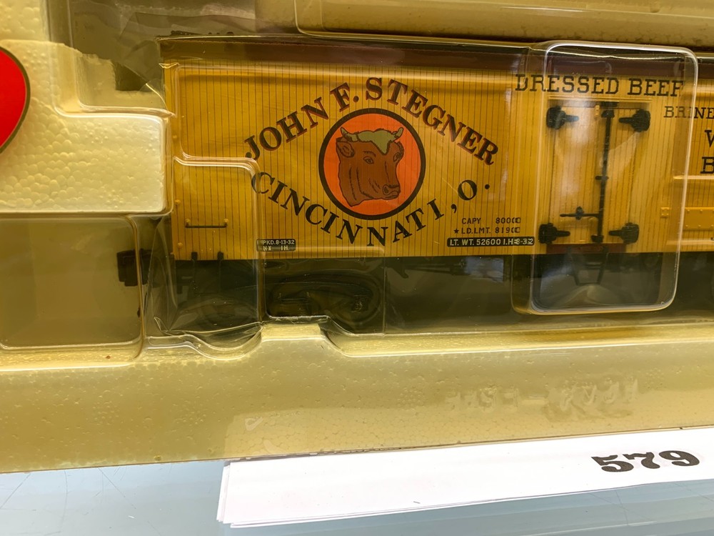 579 Atlas Wood Refrigerator John Stegner Beef Veal Lamb Plastic O Ga. 3 Rail New