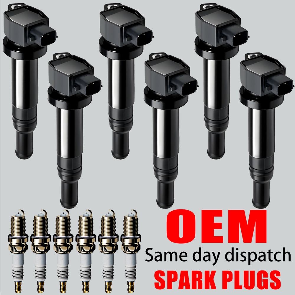 6X OEM Ignition Coil & 6X Iridium Spark Plug For Kia Rondo Optima Hyundai 2.7L