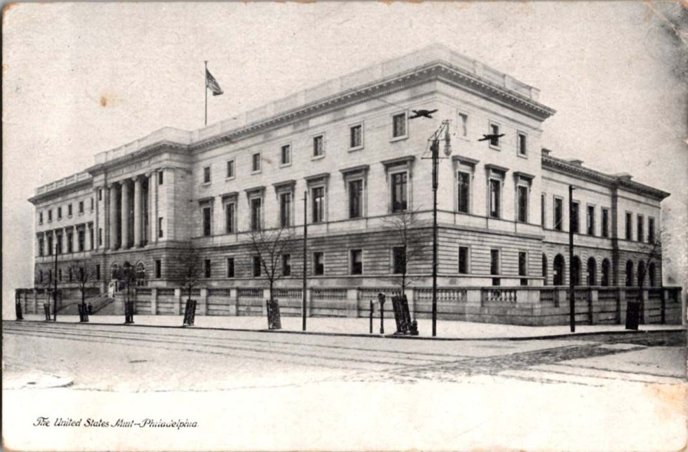 Pre-1907 UNITED STATES MINT BUILDING Philadelphia Pennsylvania PA m/14 BC1041