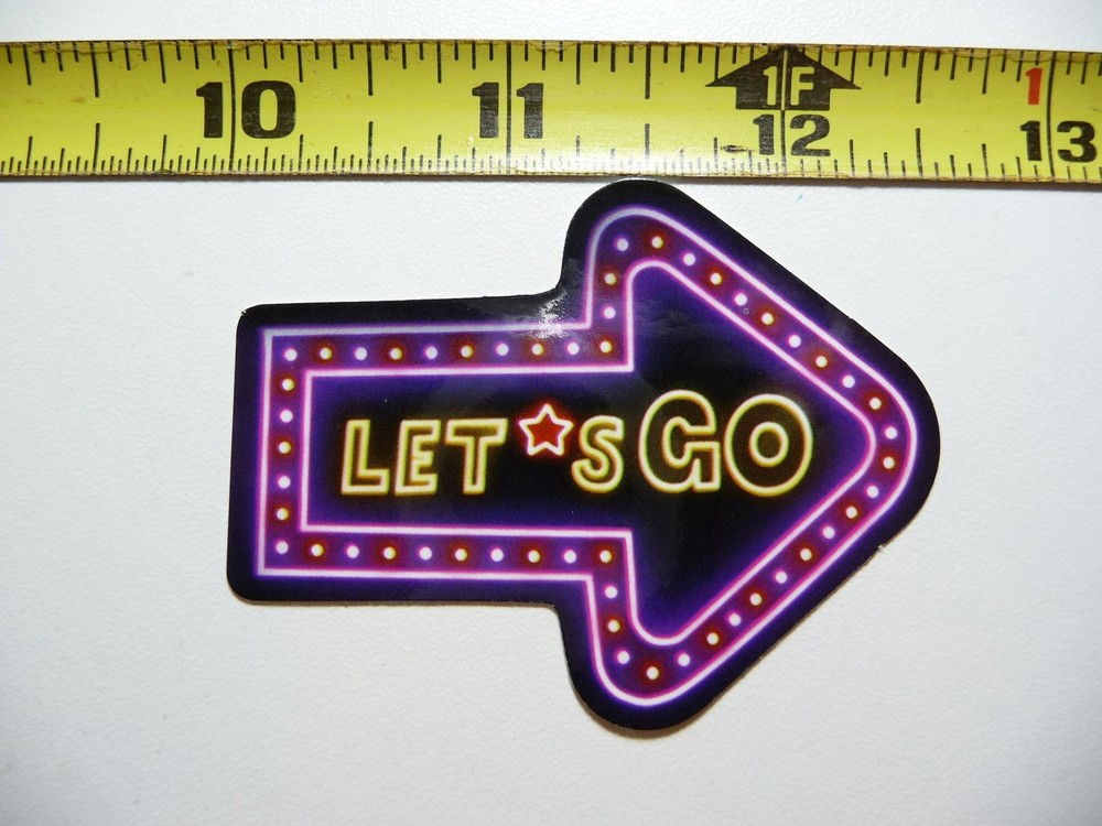 Neon Motivational Arrow Sticker Decal Positive Vibes Lets Go