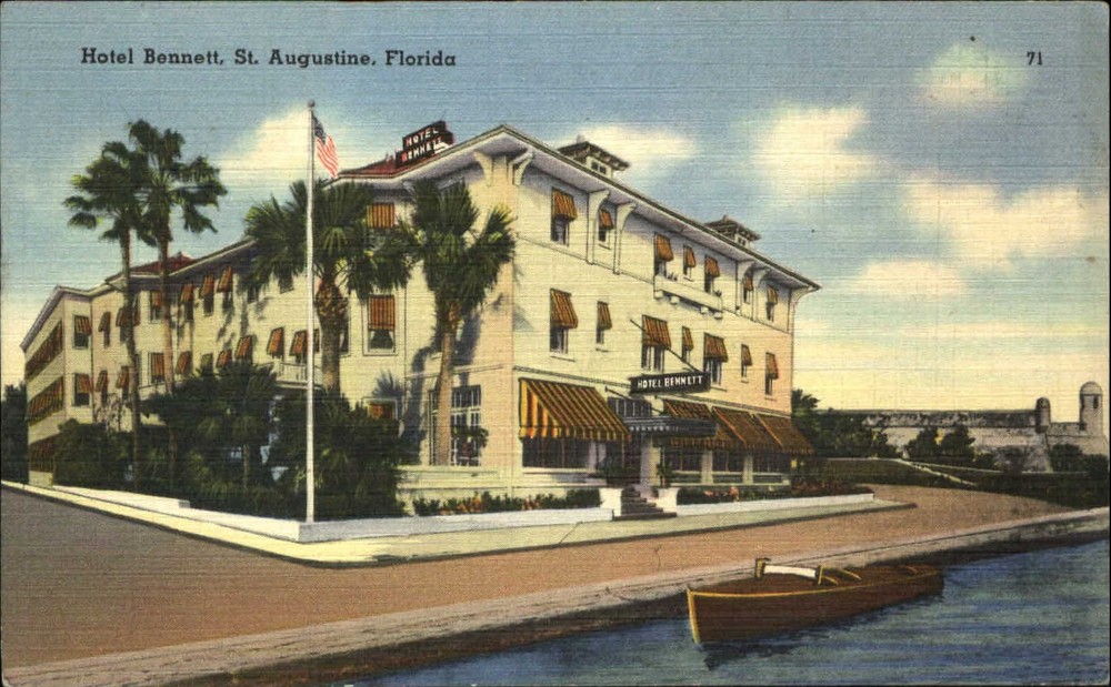 Hotel Bennett St. Augustine Florida FL By-The-Sea 1940s