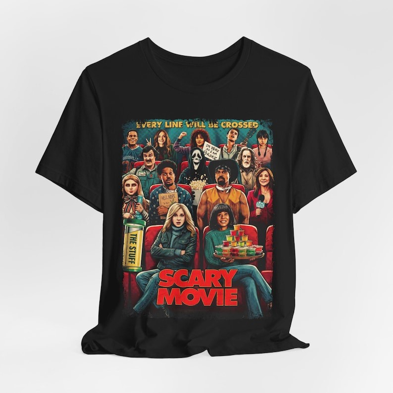 Scary Movie T-shirt: Vintage Horror Movie Unisex Graphic Tee Fan Love Gift