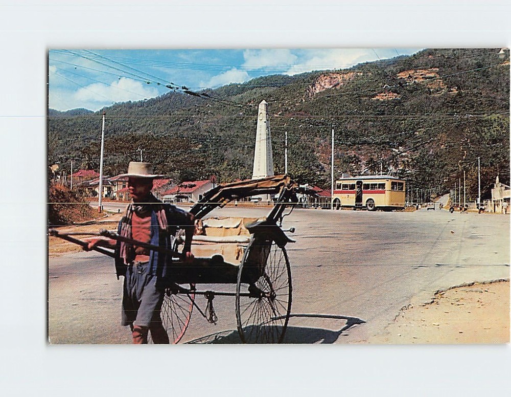 Postcard Rickshaw At Ayer Itam Road Penang Malaysia