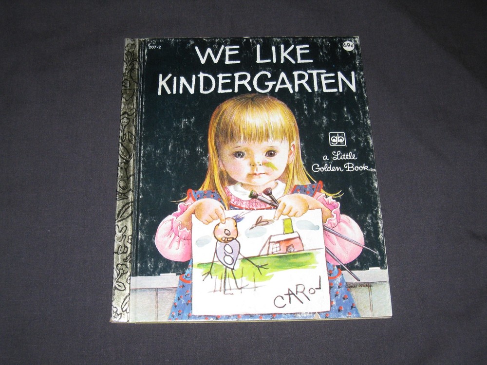 Little Golden Book  We Like Kindergarten  Eloise Wilkin  15th printing 1980