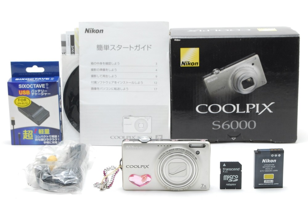 🎦[Exc+5 /Box] Nikon COOLPIX S6000 Silver 14.2MP Digital Camera From Japan