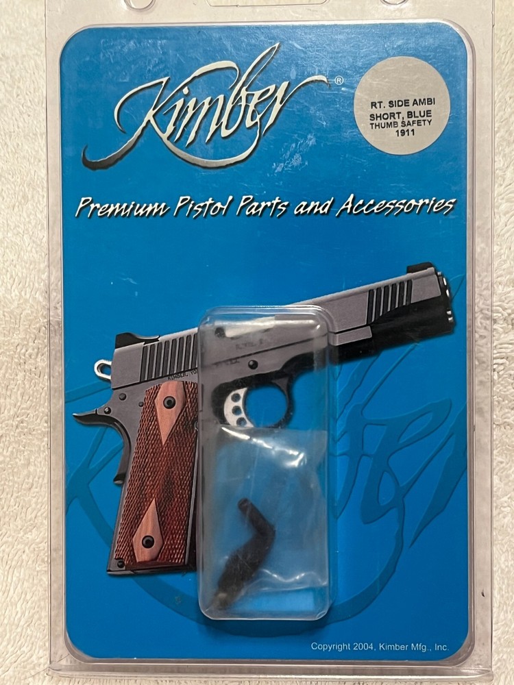 KIMBER BLUE 1911 RIGHT SIDE AMBIDEXTRIOUS SHORT THUMB SAFETY 1000589
