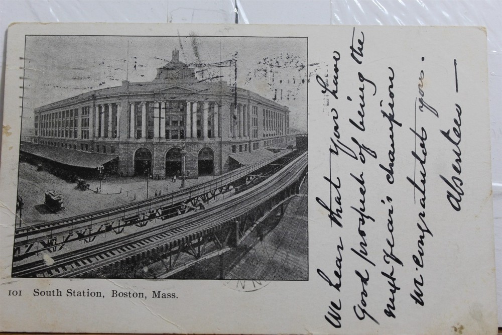 Massachusetts MA Boston South Station Postcard Old Vintage Card View Standard PC