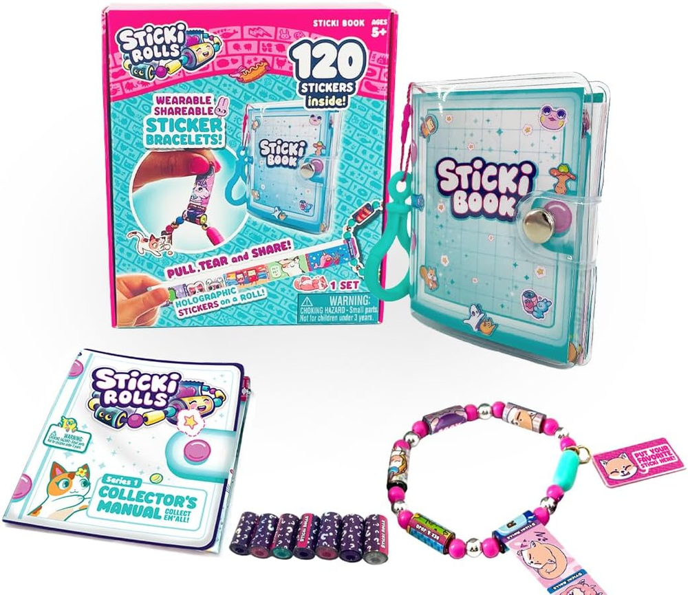 STICKI Rolls Sticki Book - Wearable & Shareable Sticker Bracelet + Collection St