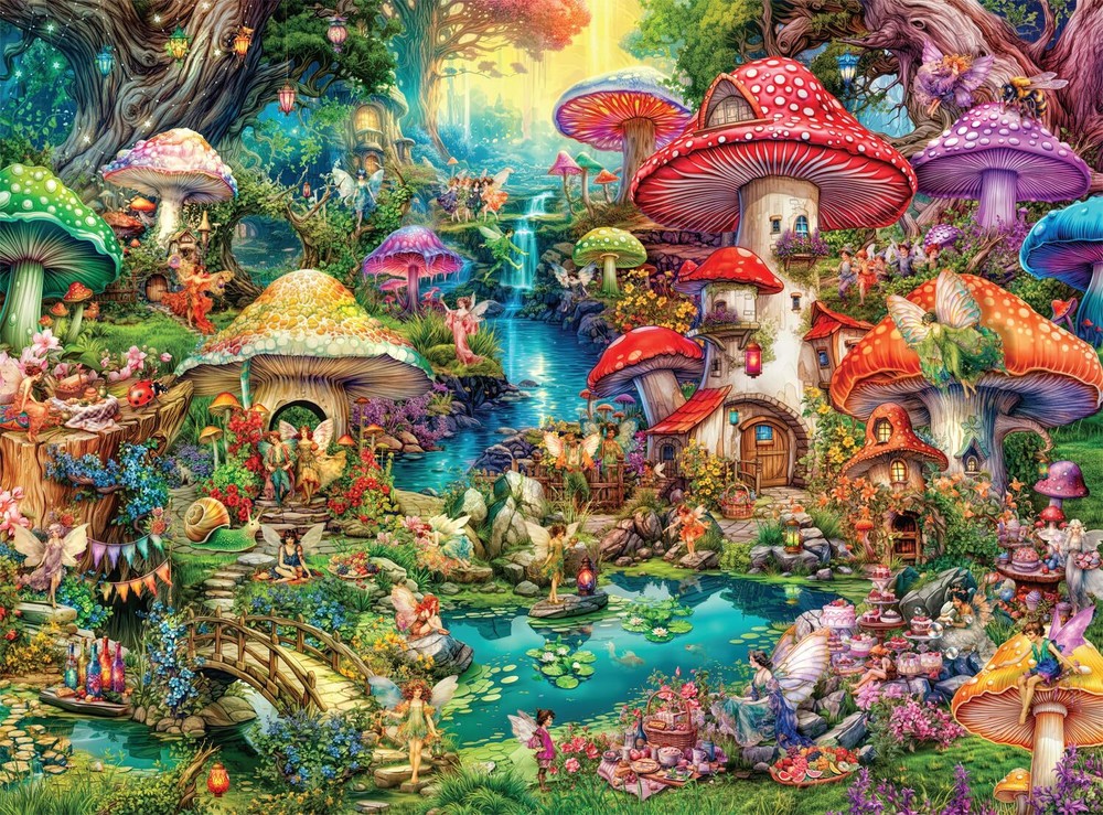 - Aimee Stewart - Merry Village Picnic - 1000 Piece Jigsaw Puzzle for Adults ...