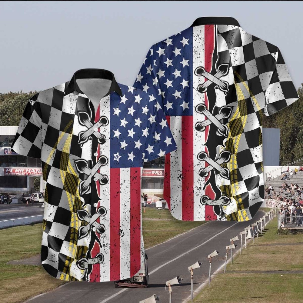 American Flag Dirt Trendy Hawaiian Shirt