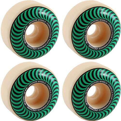 Spitfire Formula Four Classic Swirl White Green 52mm 99a Skate Wheels 4-Pack