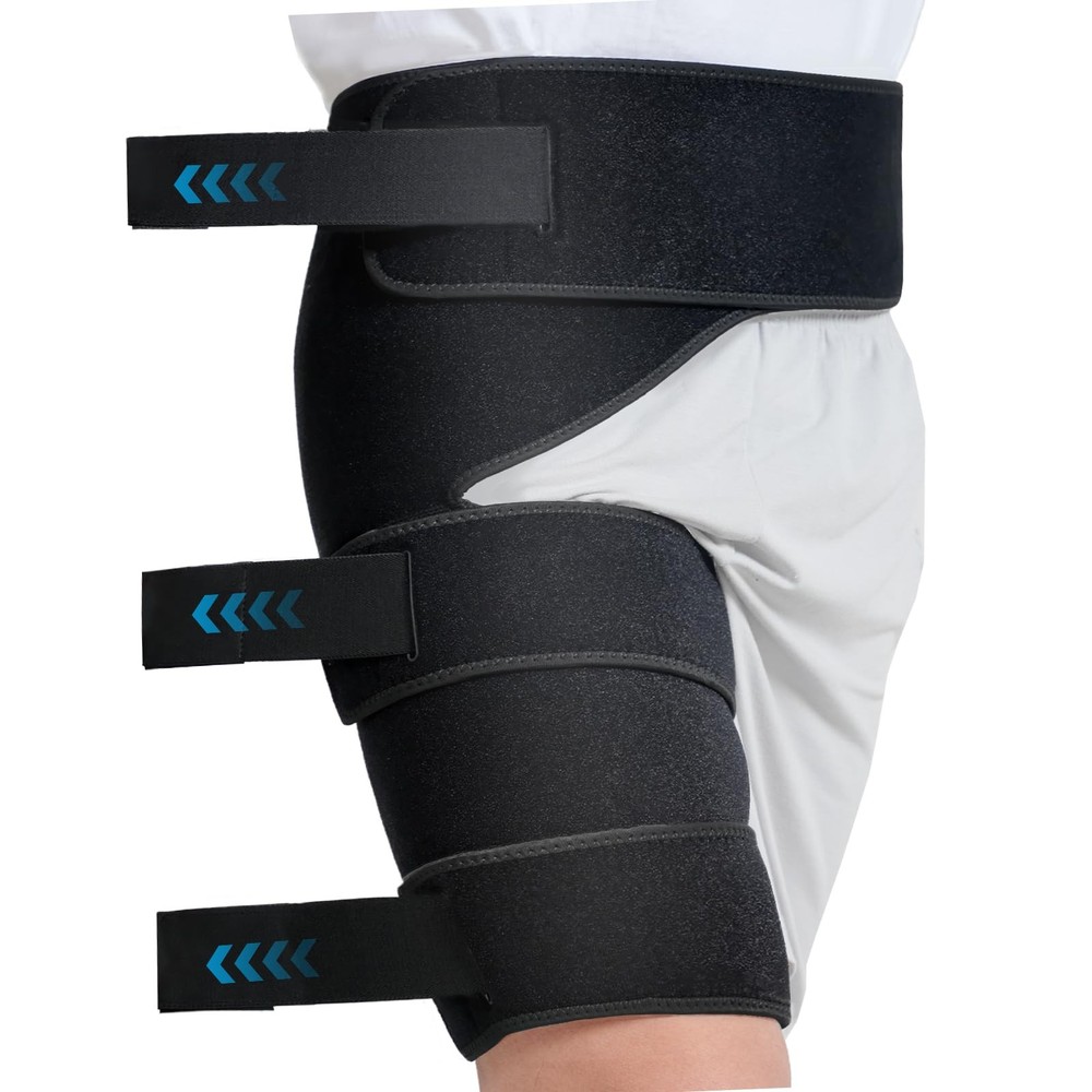 Adjustable Hip Brace, Groin & Hamstring Compression Wrap for Men Women, Thigh...