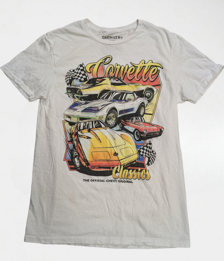 Chemistry Corvette Classic Vintage Style T-Shirt USA Muscle Car Tee Size Small