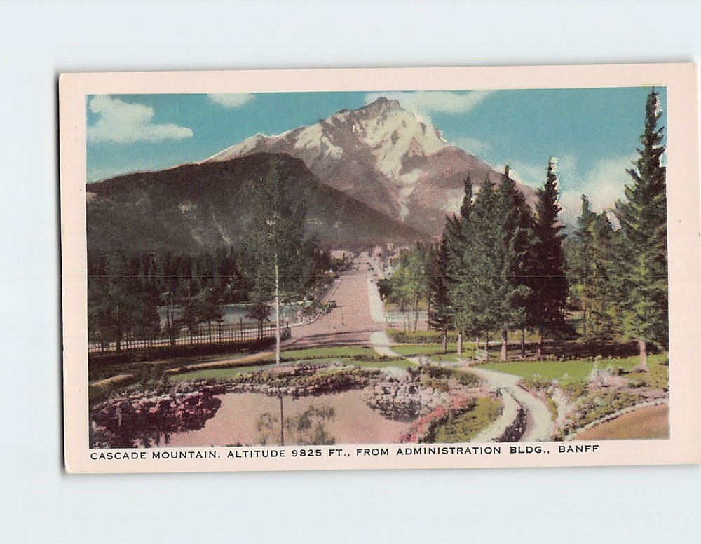 Postcard Cascade Mountain Banff Alberta Canada