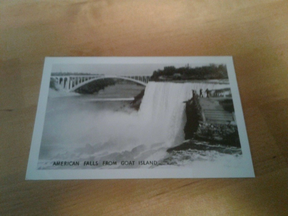 Ny: American Falls From Goat Island - Niagara Falls - Vintage Unused Postcard