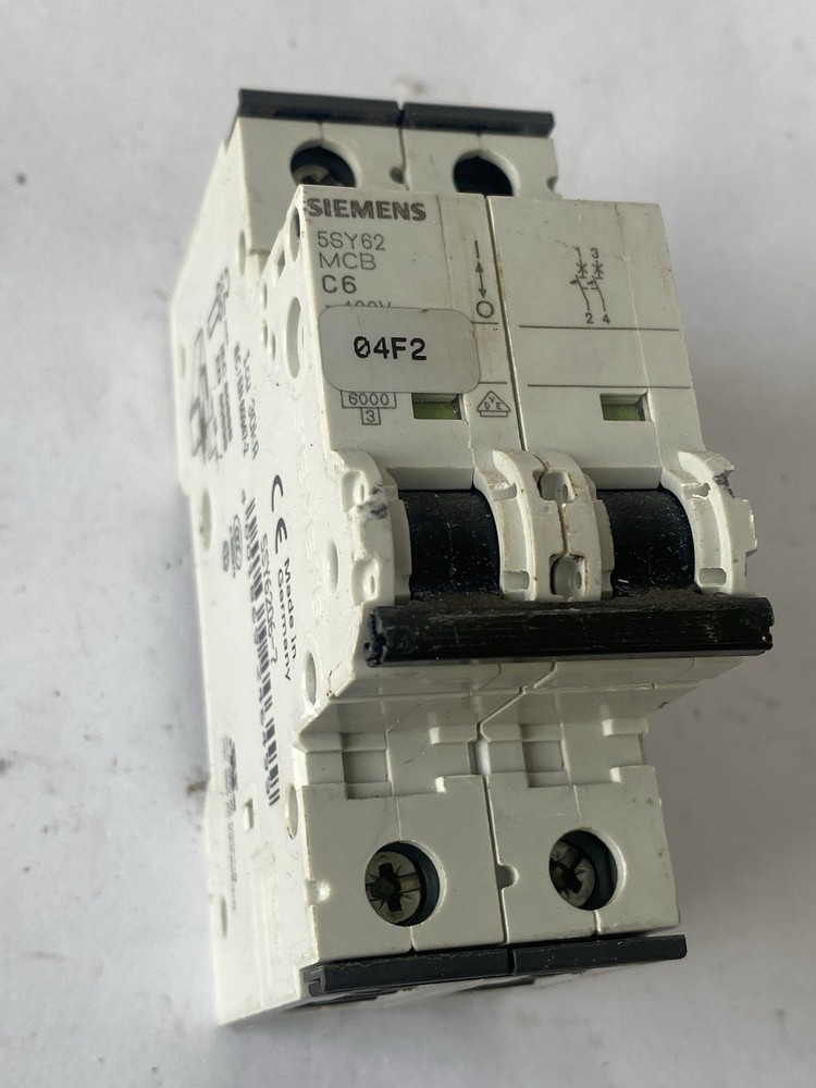 Siemens 5Sy6206-7 5Sy62 Mcb C6 Miniature Circuit Breaker 6A 400V 2 Pole